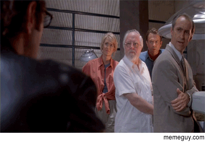 MRW Im re-watching Jurassic Park and I see the Jeff Goldblum scene that the gif is from