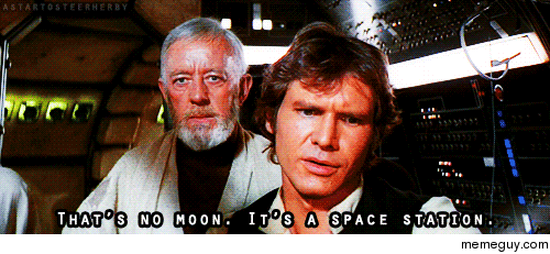 MRW my sister was describing my sons Star Wars cake and said theres some sort of spaceship and I think a moon