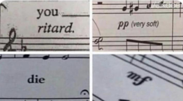 Music sheet has been quite offensive lately