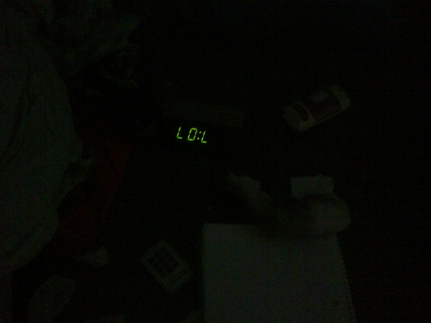 My alarm clock fell off my desk this morning now its mocking me