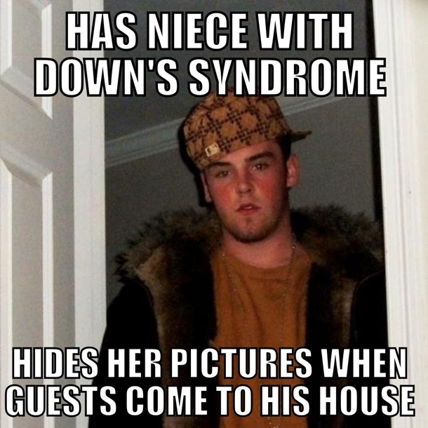 My Aunt dated this douche for awhile before she found the  pictures behind some DVDs