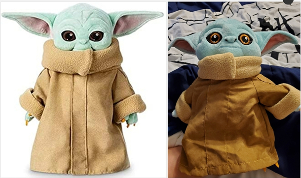 My baby yoda plush looks sick