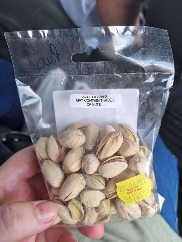 My bag of pistachios had this warning