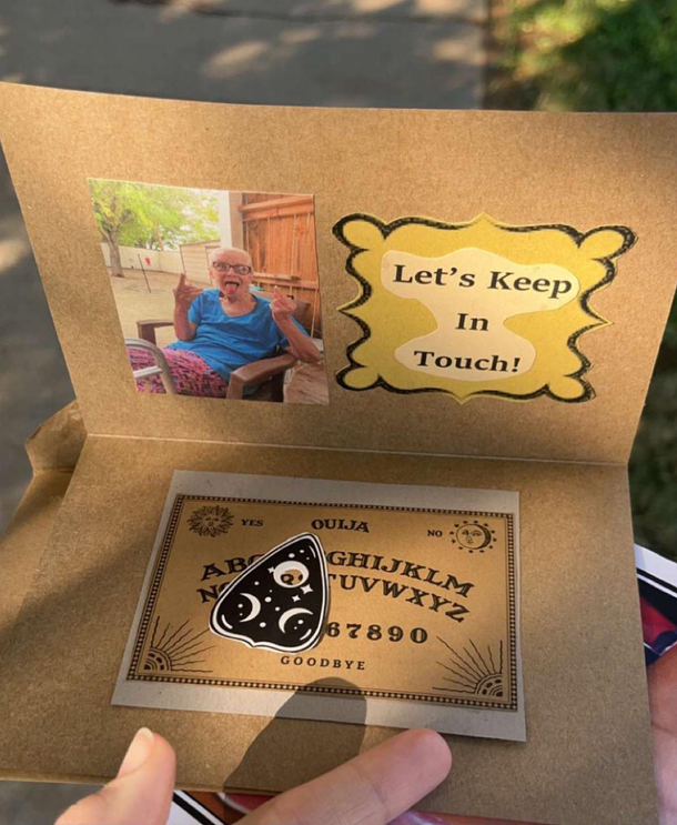 My best friends grandma made these before she passed away to give out at her funeral What an icon