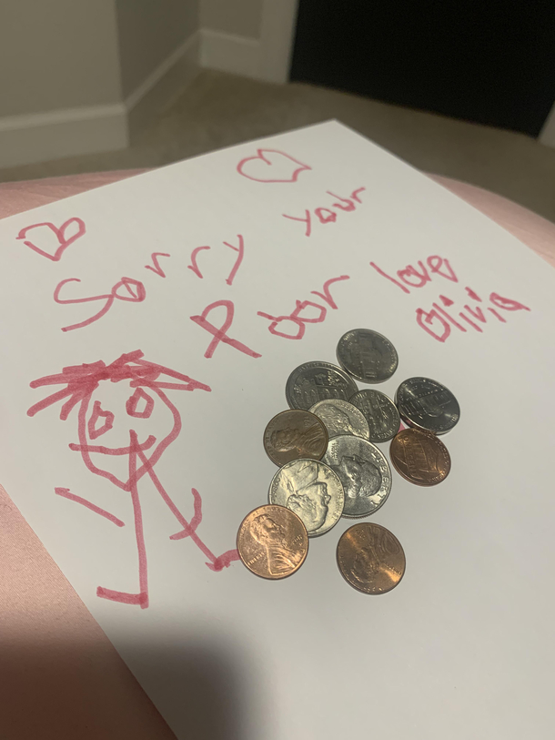 My best friends niece overheard me saying I was behind on my rent