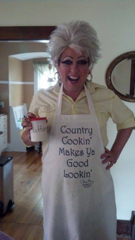 My best guy friend as Paula Deen