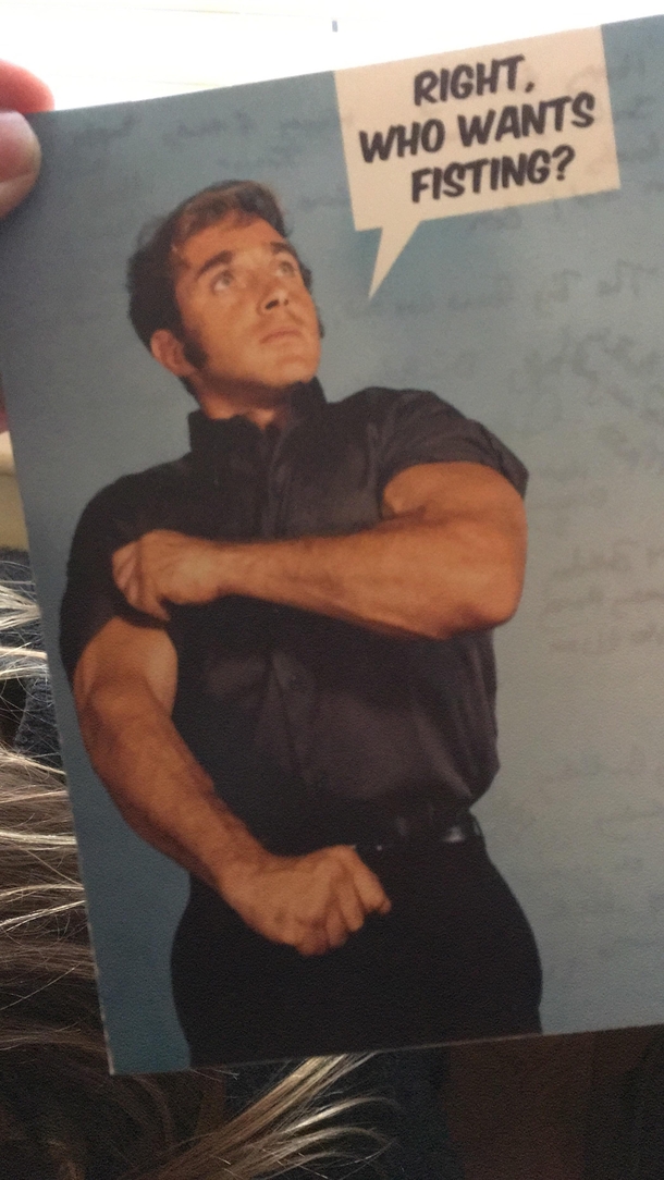 My birthday card from worknot sure what point they are trying to make 