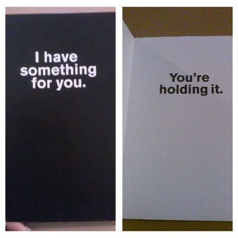 My birthday card Im definitely loved