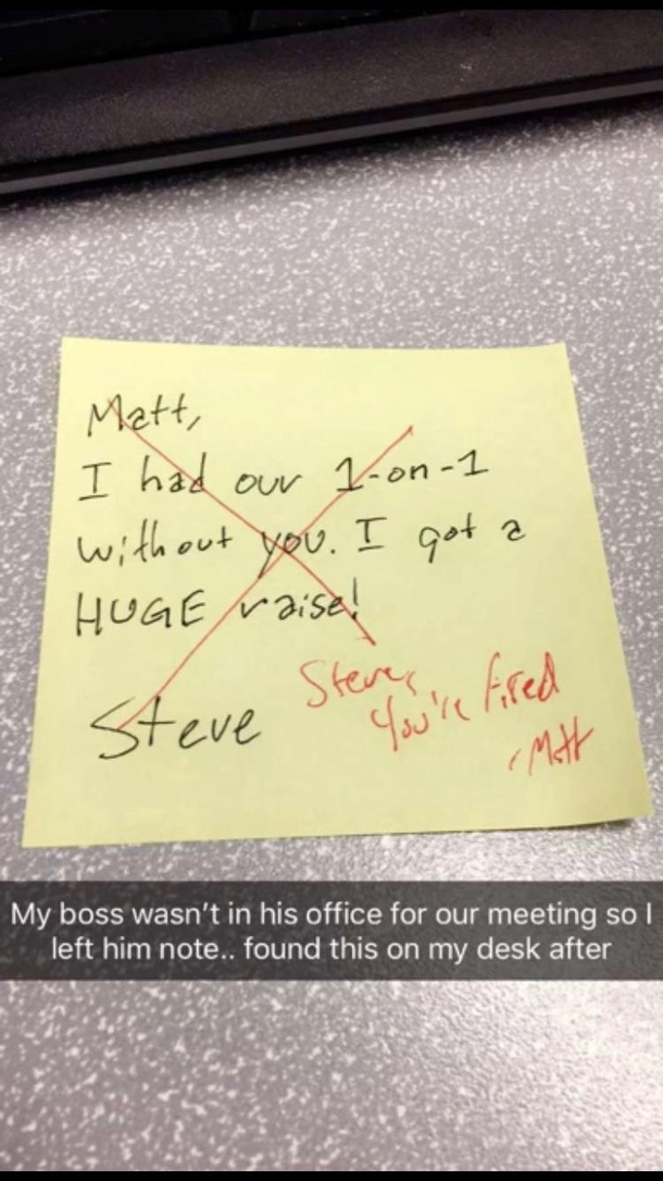 My boss and I get along