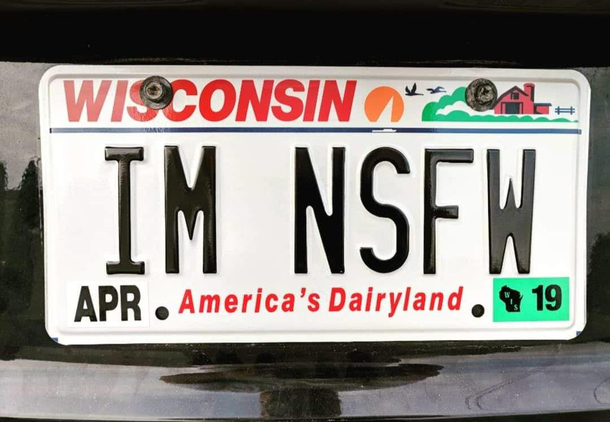 My boss asked what my license plate meant today
