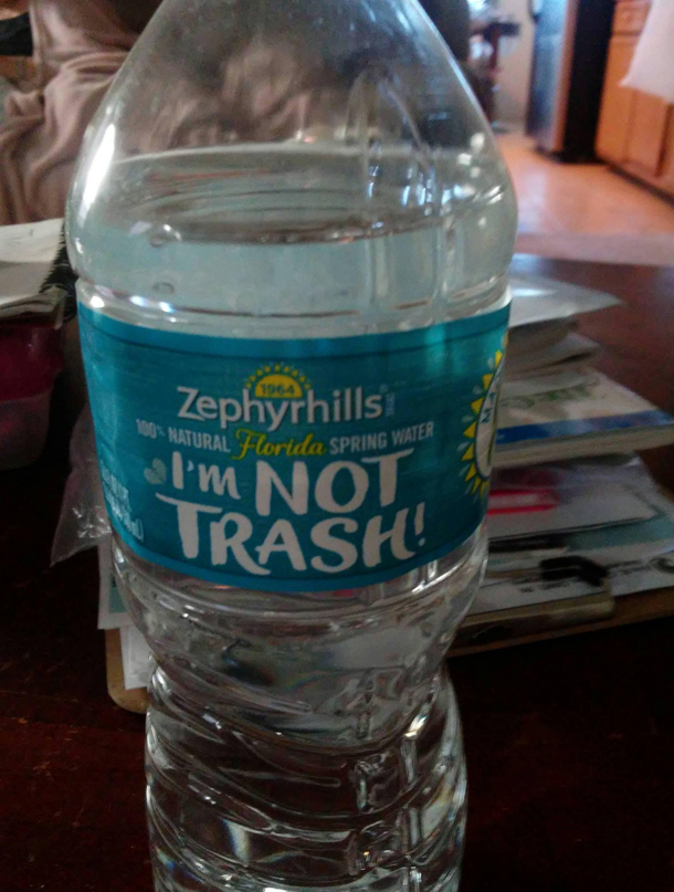 My bottle of water has better self esteem than I do