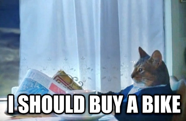 My boyfriend after signing up for a -mile bike ride