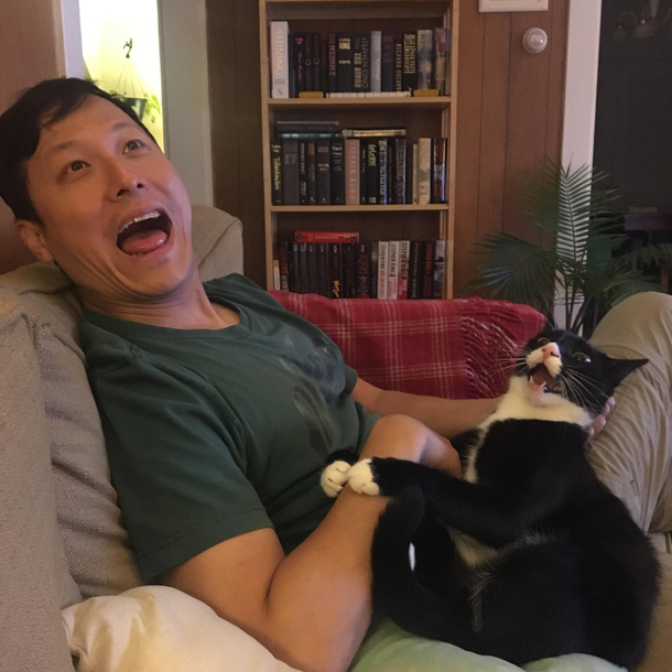 My boyfriend and my cat have a special bond I feel like the third wheel