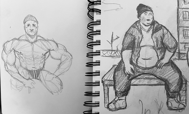 my boyfriend yassified my drawing his on the left