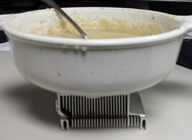 My breakfast was running too hot so I added a heatsink IT guy