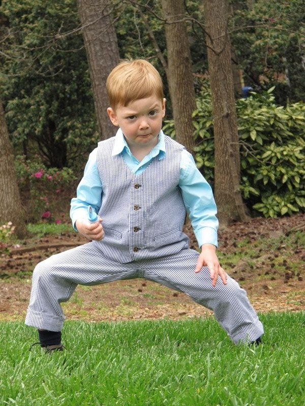 My brother and his wife couldnt get any good pics for Easter because my nephew wouldnt come out of ninja mode
