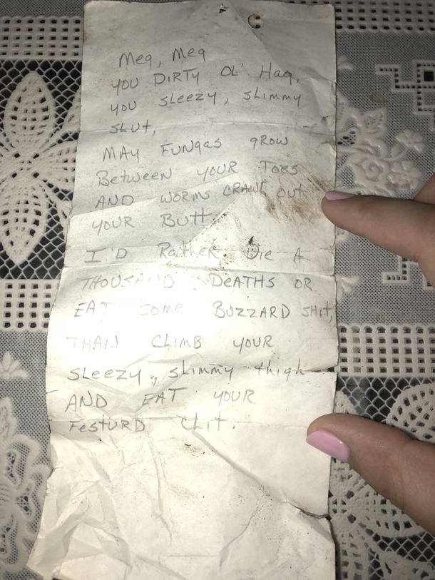 my brother found a mysterious old poem in our garden