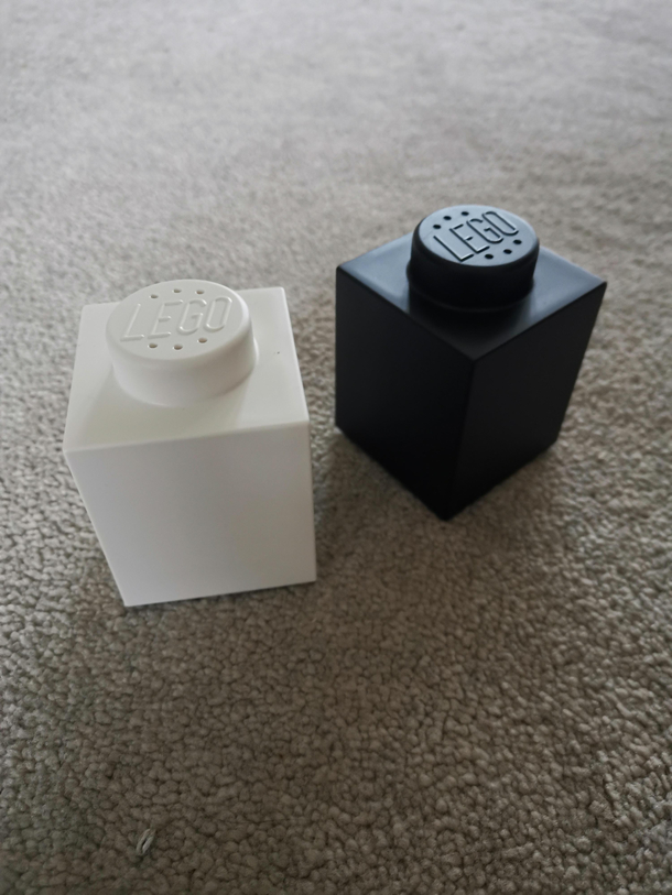 My brother got these salt and pepper shakes for Christmas