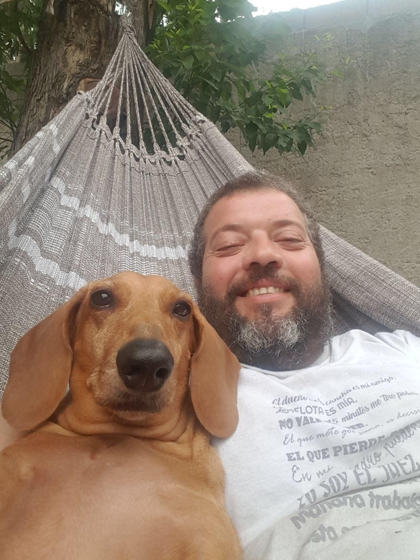 My brother-in-law and his dog