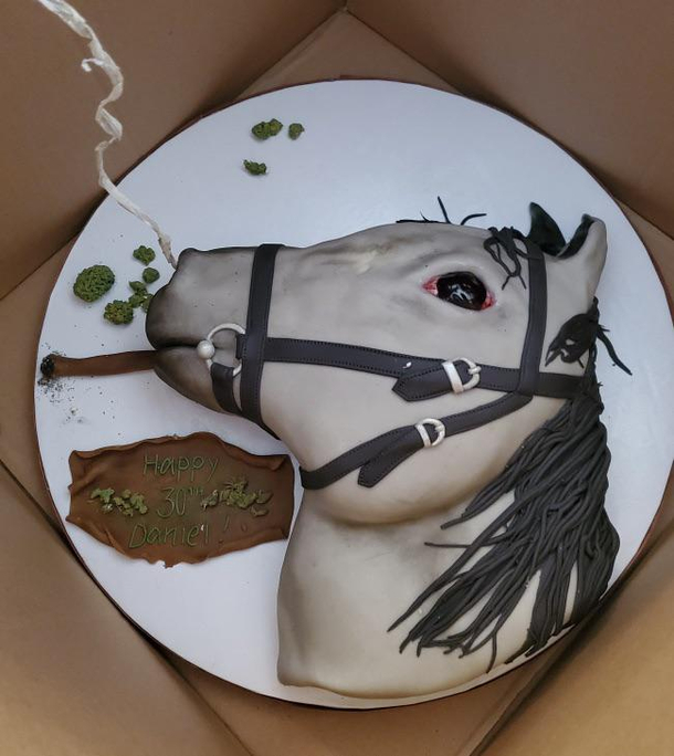 My brother like horses He also likes smoking blunts Naturally my sister-in-law got a cake of a horse smoking a blunt for his th birthday Curious to see how this goes over with the extended family tomorrow