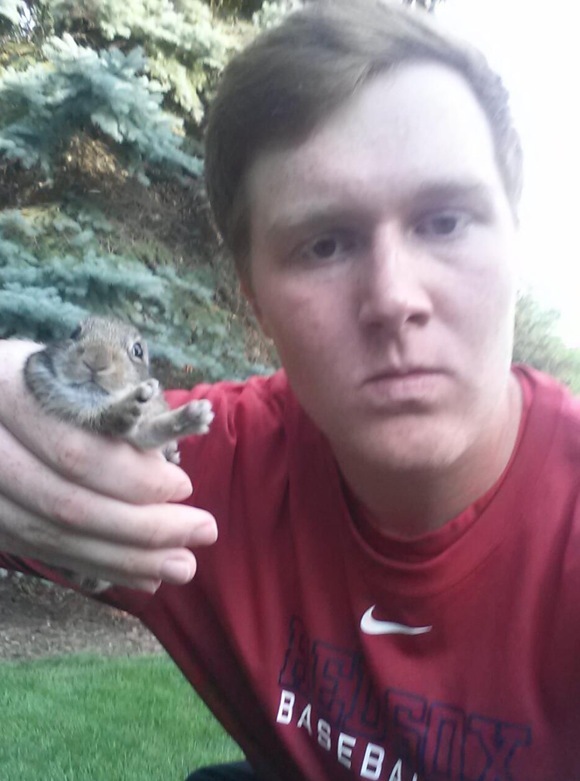 My brother was out mowing the lawn and he sent me this 
