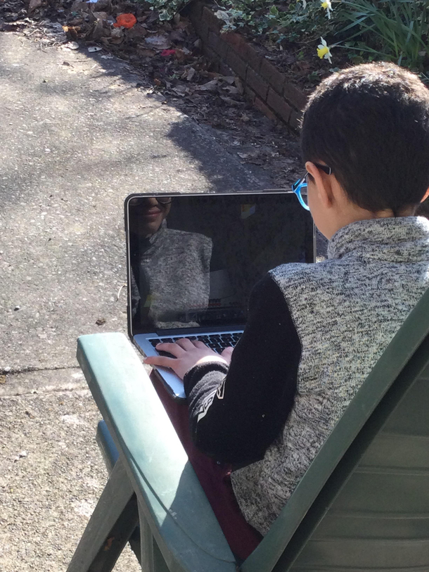 my brother was told to go play outside and he did what he was asked
