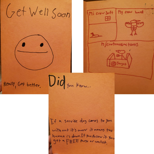 My buddies brother is sick and this card was left for him by one of his class mates Serious gold This needs to be acknowledged