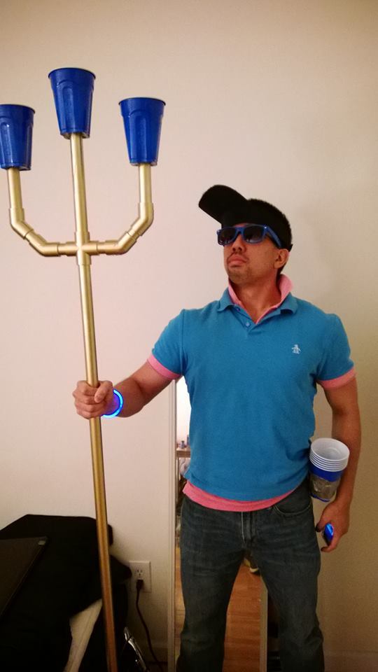 My buddy decided to be Broseidon for Halloween