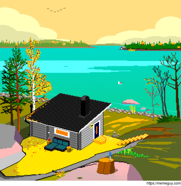 My cabin An attempt at pixel art