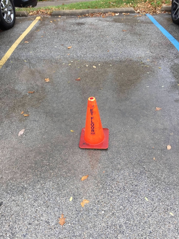 My car couldve slipped and fallen Close one