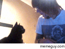 My cat asked for a kiss
