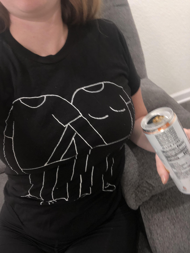 My chest makes the people on my tshirt look a little larger than they are supposed to be