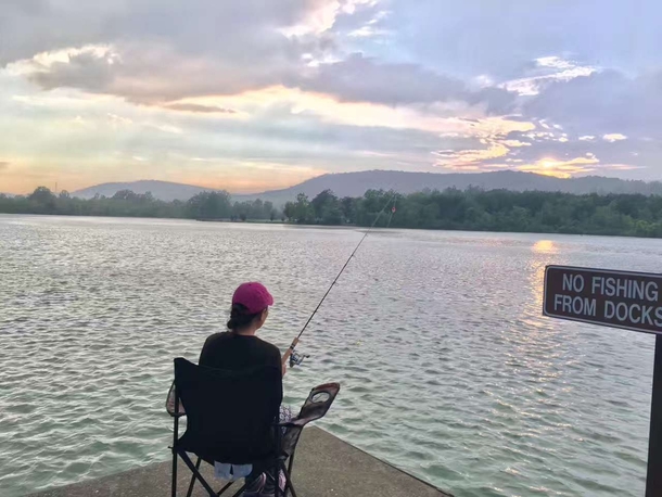 My Chinese friend posted this to WeChat with the caption Perfect night to go fishing with my son She cant understand English