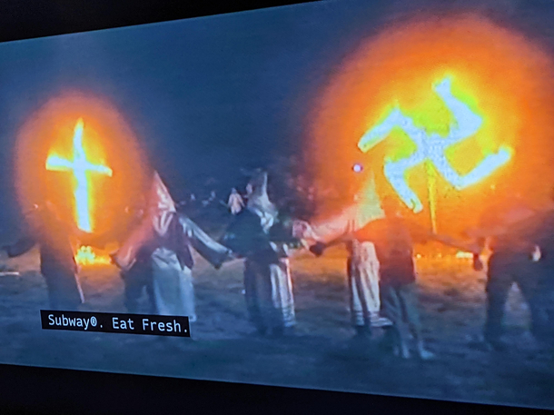 My closed captioning on my tv is a bit slow especially during commercials and seems to be telling me that Subway has a secret agenda 