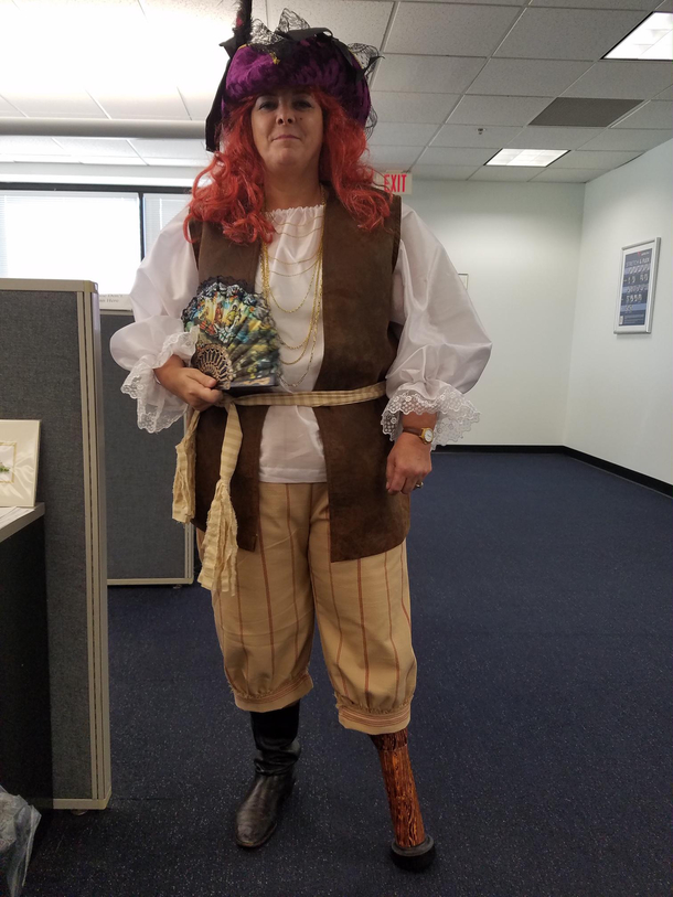 My co-worker is an amputee This was her costume