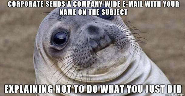 My company has a great way of getting the point across