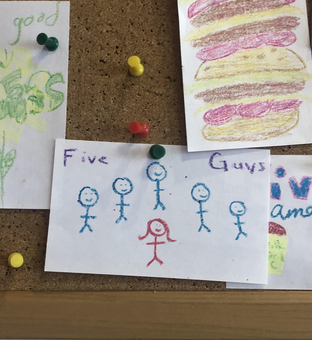My contribution to the Five Guys art wall