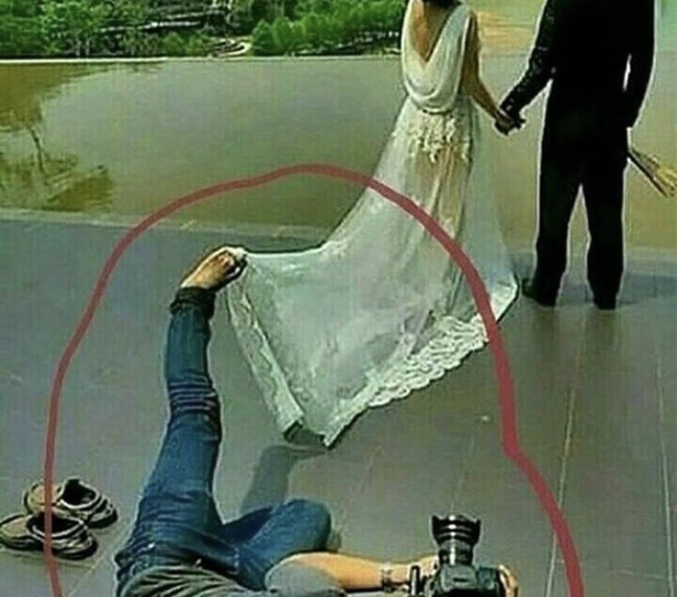 My cousin behind scene