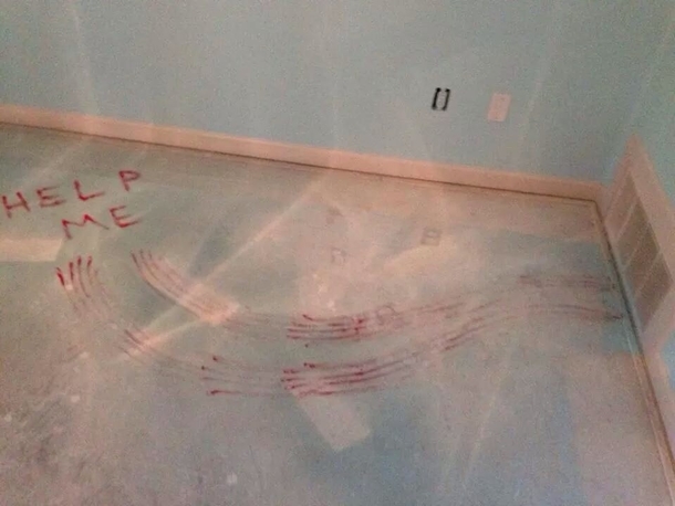 My cousin is putting in carpet They left something for the next people