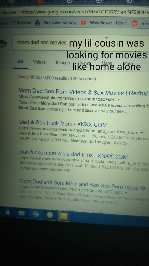 My cousin wanted to watch basically pre-teen family movies and I asked her to Google some shes 