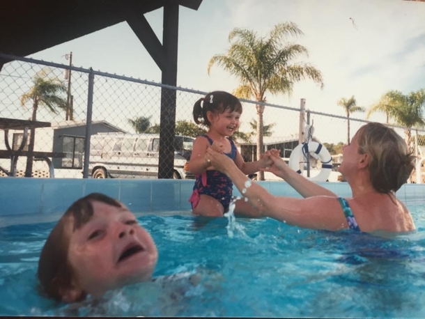 My cousins learning to swim Circa s