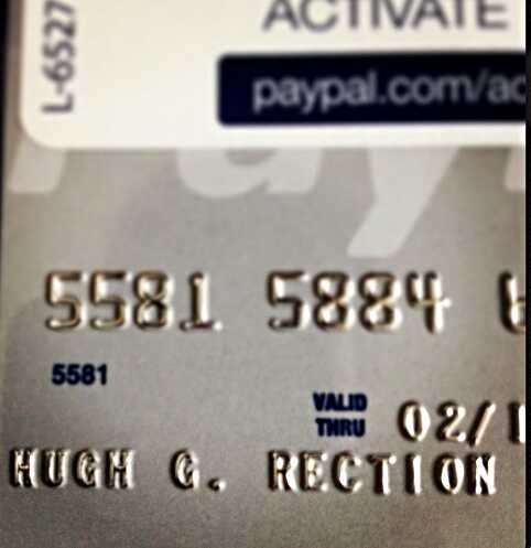 My credit card came in today