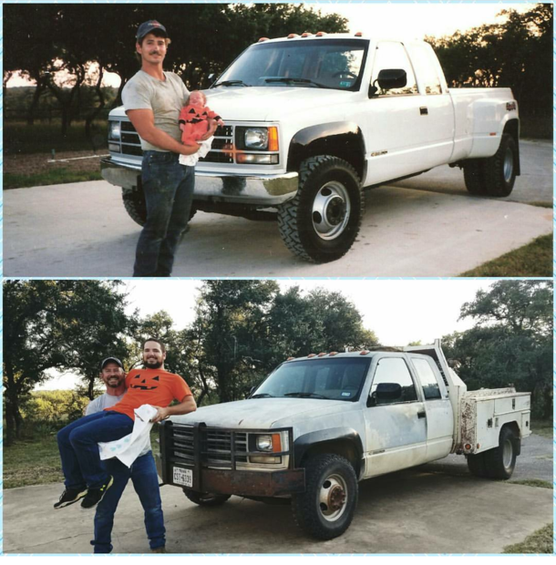 My dad and brother recreated this photo  years later