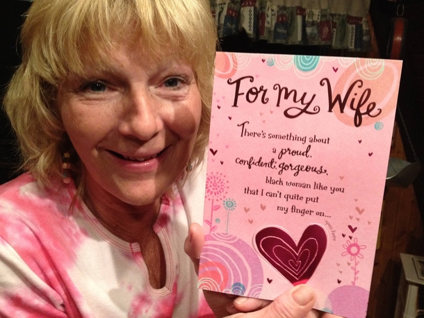 My dad didnt bother reading the card before he bought it