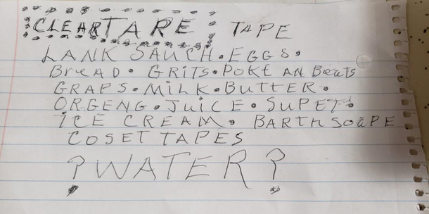 My dad  gave me a shopping list for the first time yesterday 