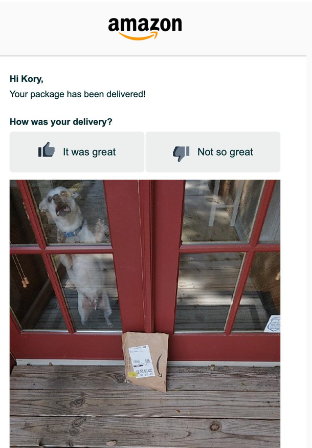 My dad got an email from Amazon