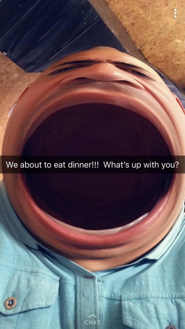 My dad has had Snapchat for one day