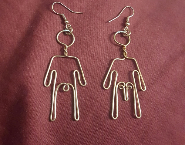 My dad made me earrings for my birthday