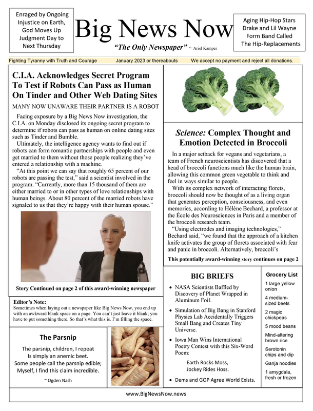 My Dad Started a Satirical Newspaper in Retirement - Heres the January Edition