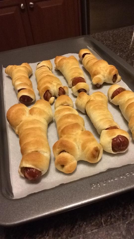 My dad told me he was making mummy bread for Halloween